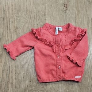 Janie & Jack Coral Pink Sweater Cardigan